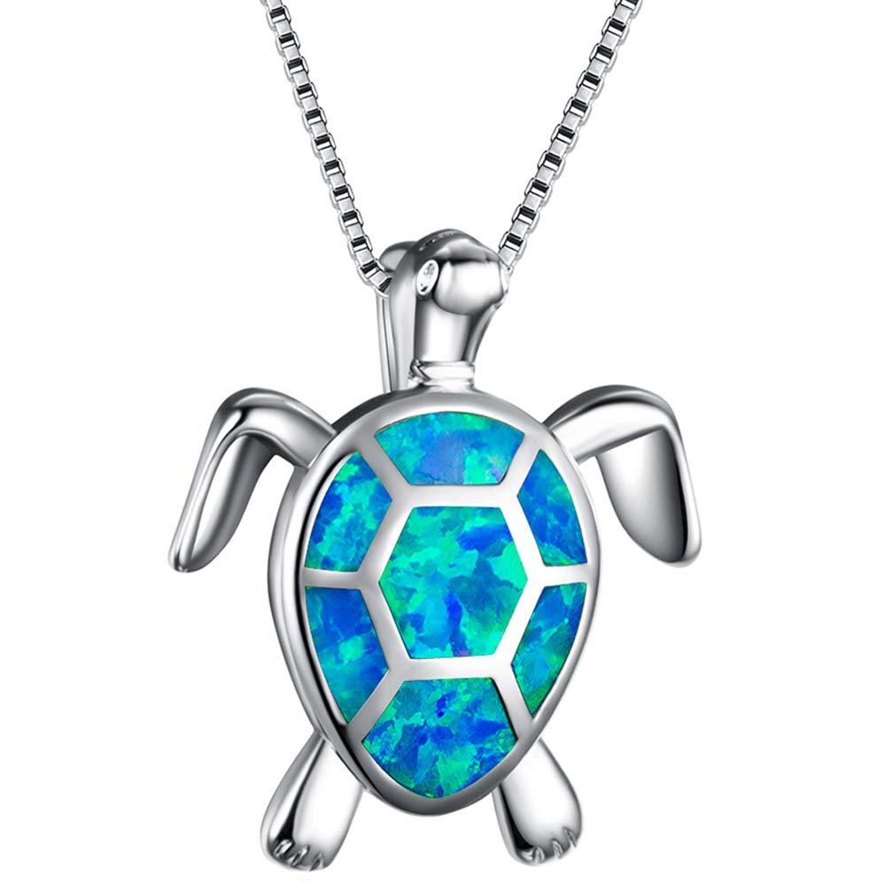 Opal Turtle Necklace with turtle pendant