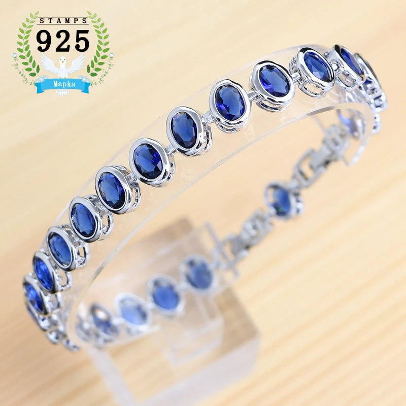 Coloured Zircon Sterling Silver Bracelet – product image 8
