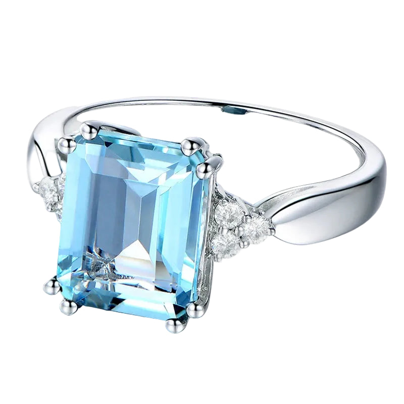 Aquamarine Sterling Silver Ring – product image 5