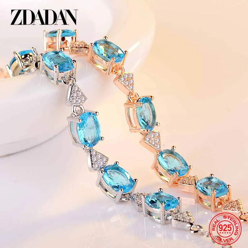 Blue Stone Sterling Silver Bracelet – product image 3