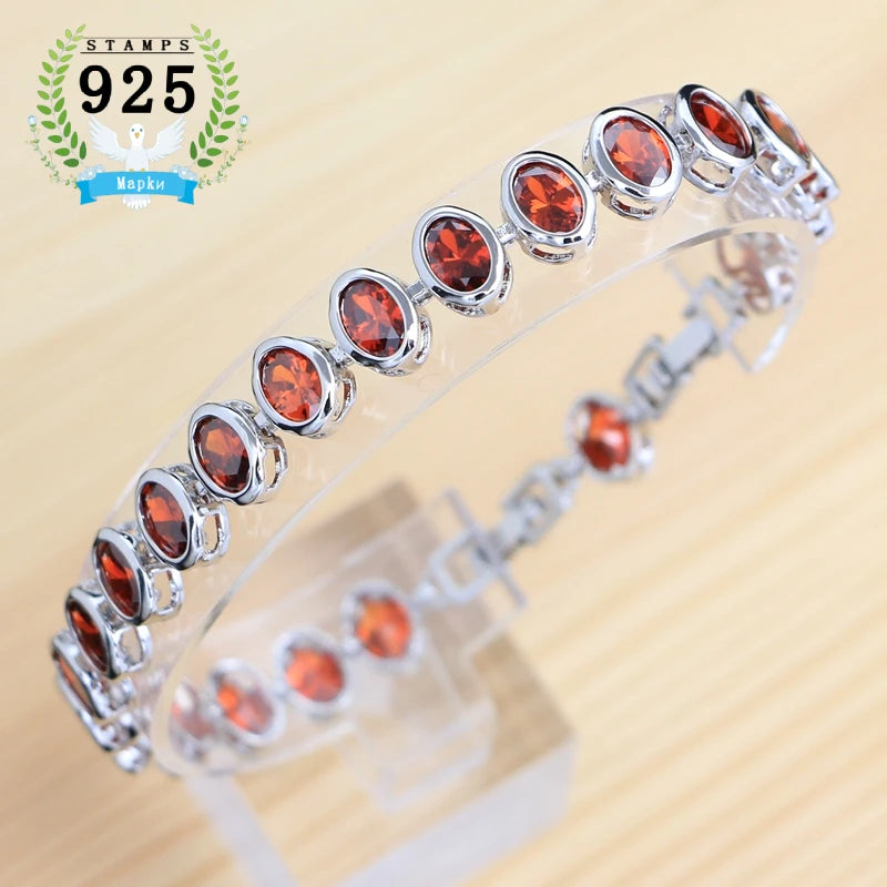 Coloured Zircon Sterling Silver Bracelet – product image 11
