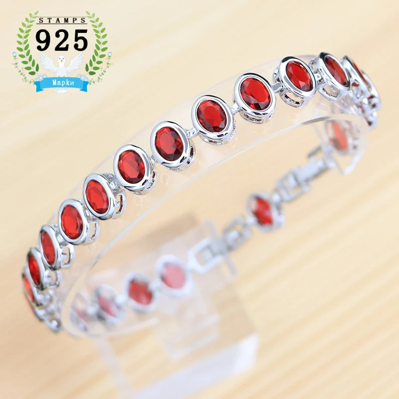 Coloured Zircon Sterling Silver Bracelet – product image 10
