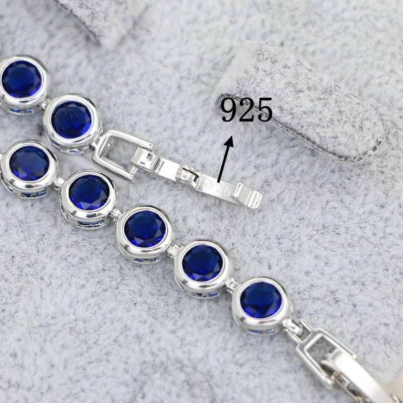 Round Zircon Sterling Silver Bracelet – product image 5