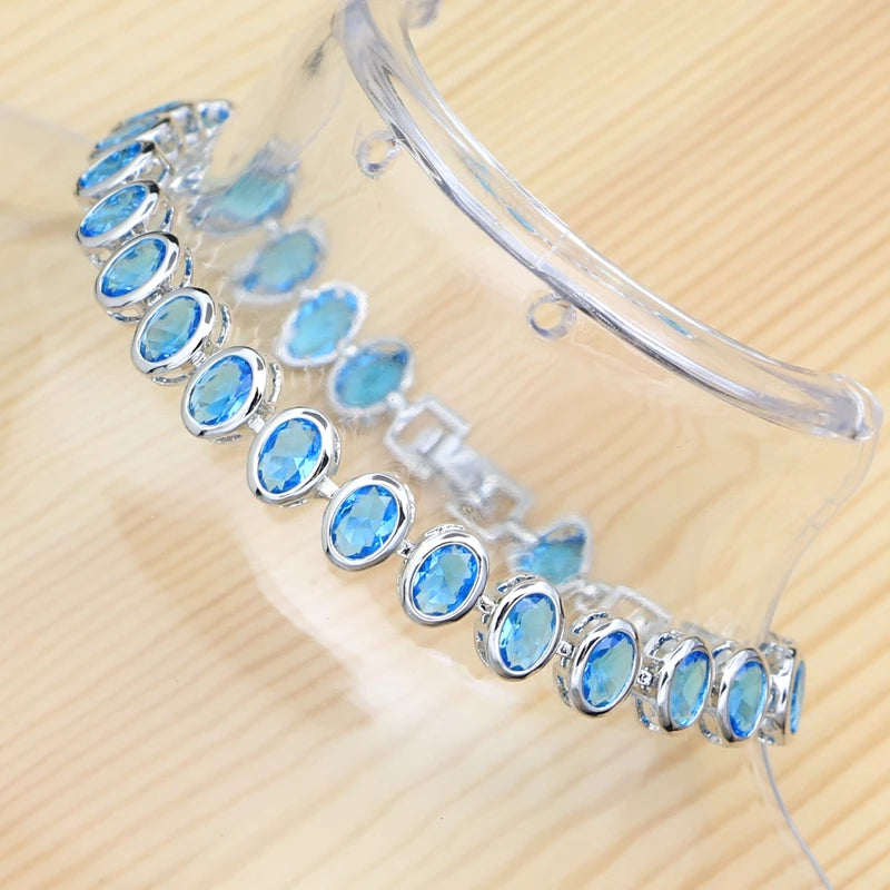 Coloured Zircon Sterling Silver Bracelet – product image 5