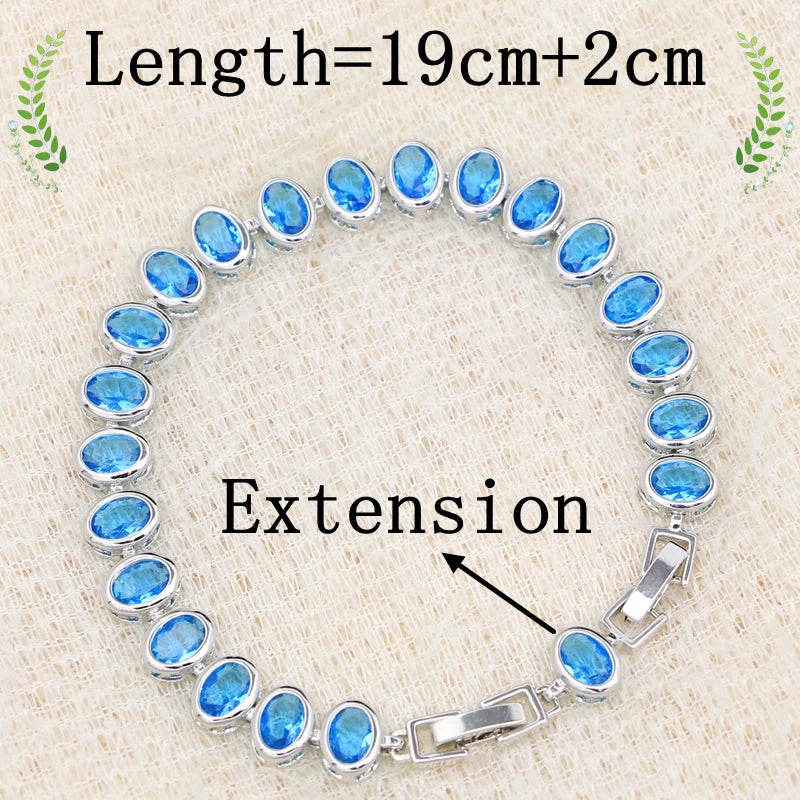 Coloured Zircon Sterling Silver Bracelet – product image 3