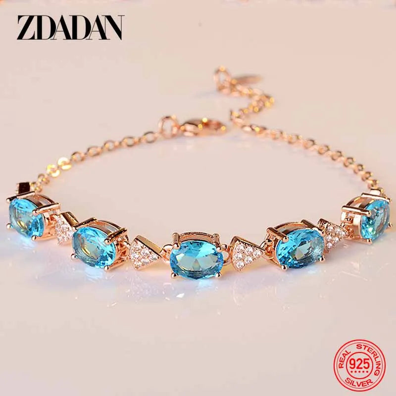 Blue Stone Sterling Silver Bracelet – product image 6