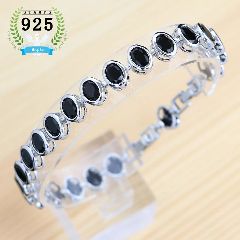 Coloured Zircon Sterling Silver Bracelet – product image 9