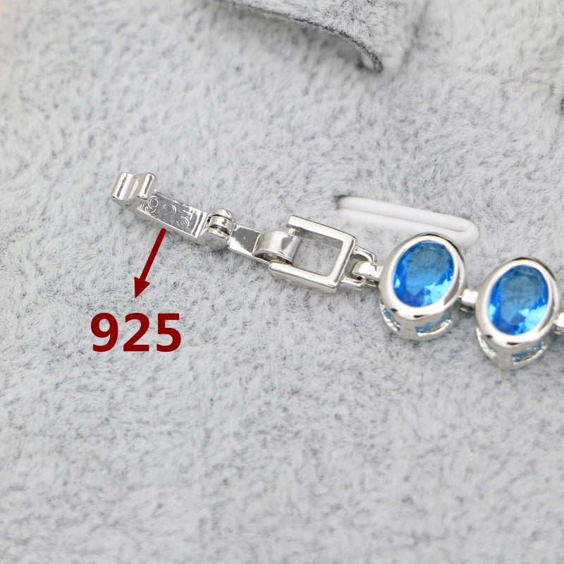 Coloured Zircon Sterling Silver Bracelet – product image 6