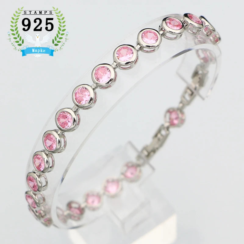 Round Zircon Sterling Silver Bracelet – product image 13