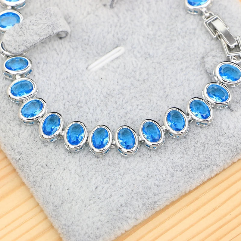 Coloured Zircon Sterling Silver Bracelet – product image 4