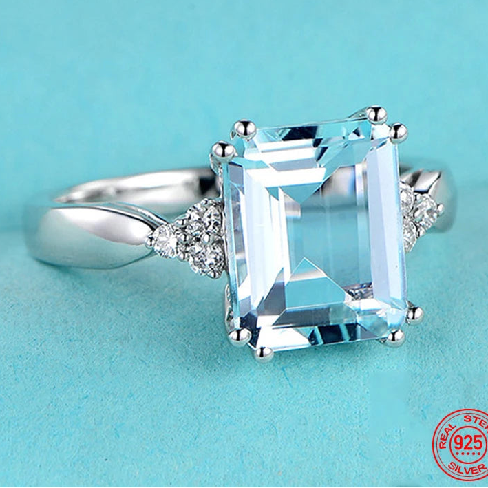 Aquamarine Sterling Silver Ring – product image 4