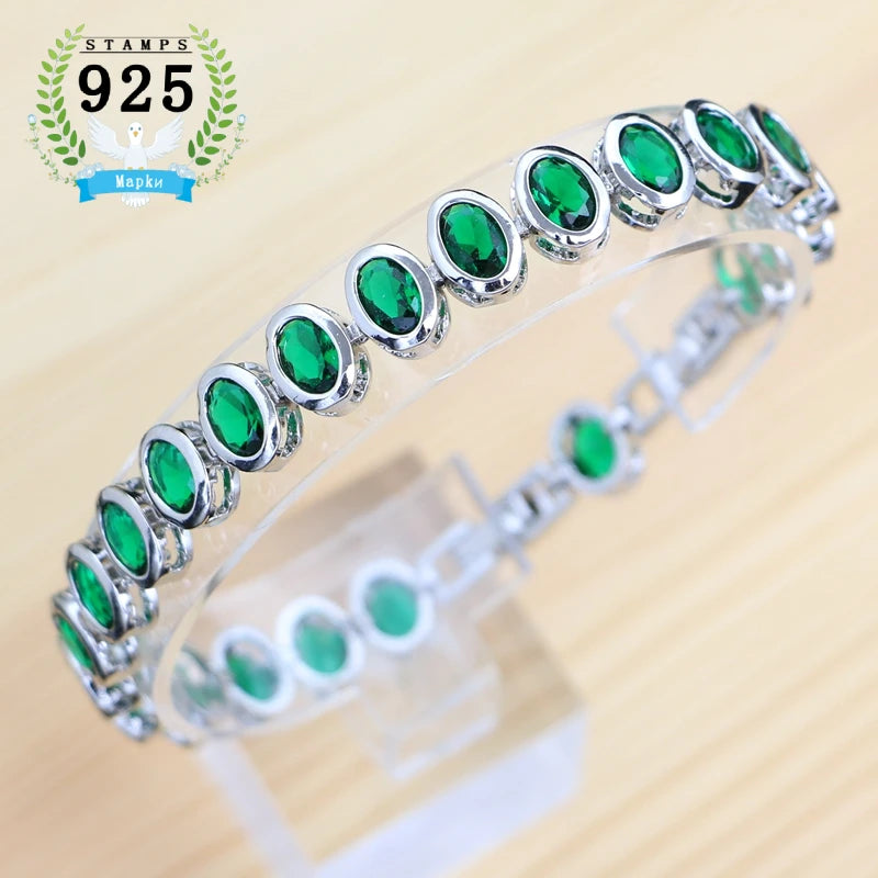 Coloured Zircon Sterling Silver Bracelet – product image 14
