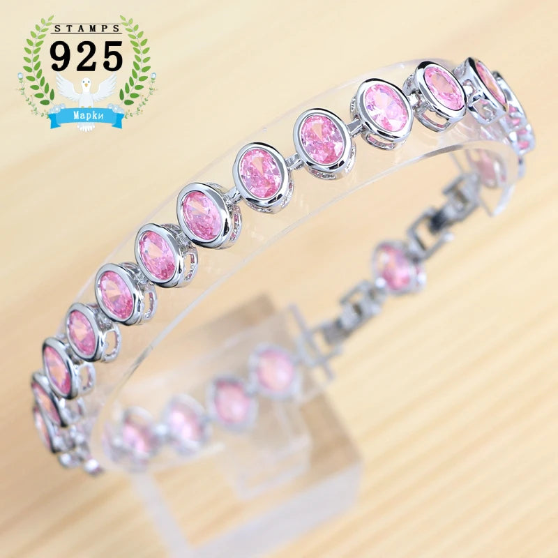 Coloured Zircon Sterling Silver Bracelet – product image 7