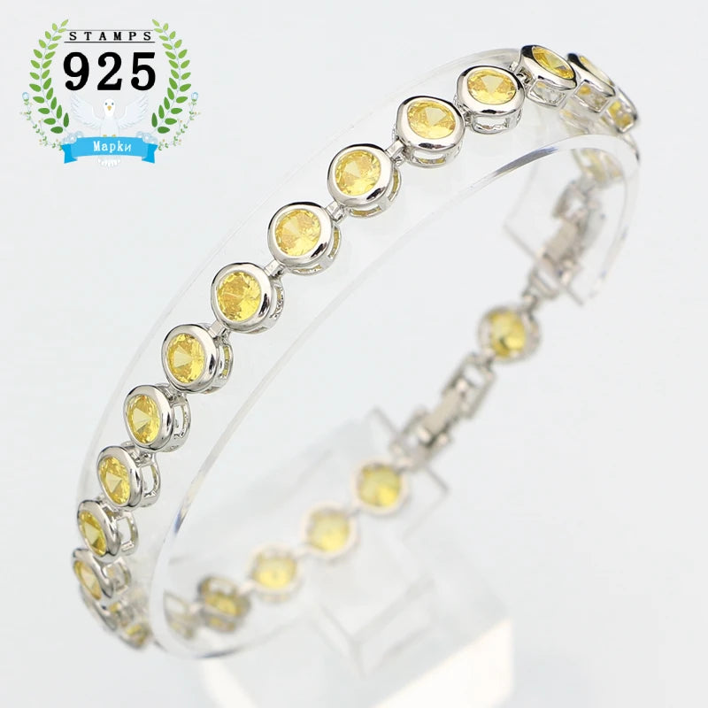 Round Zircon Sterling Silver Bracelet – product image 10
