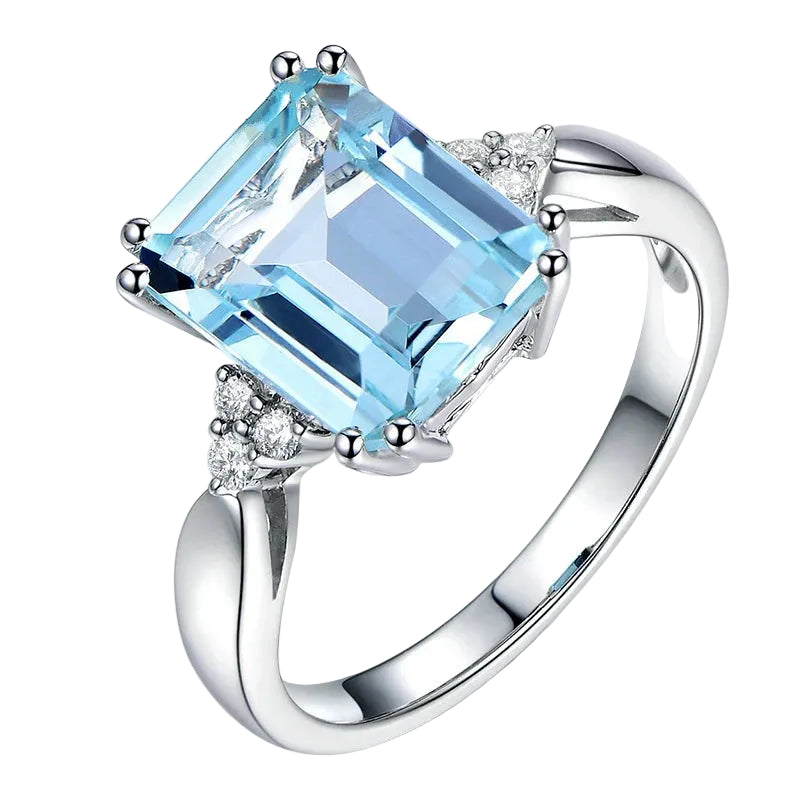 Aquamarine Sterling Silver Ring – product image 6