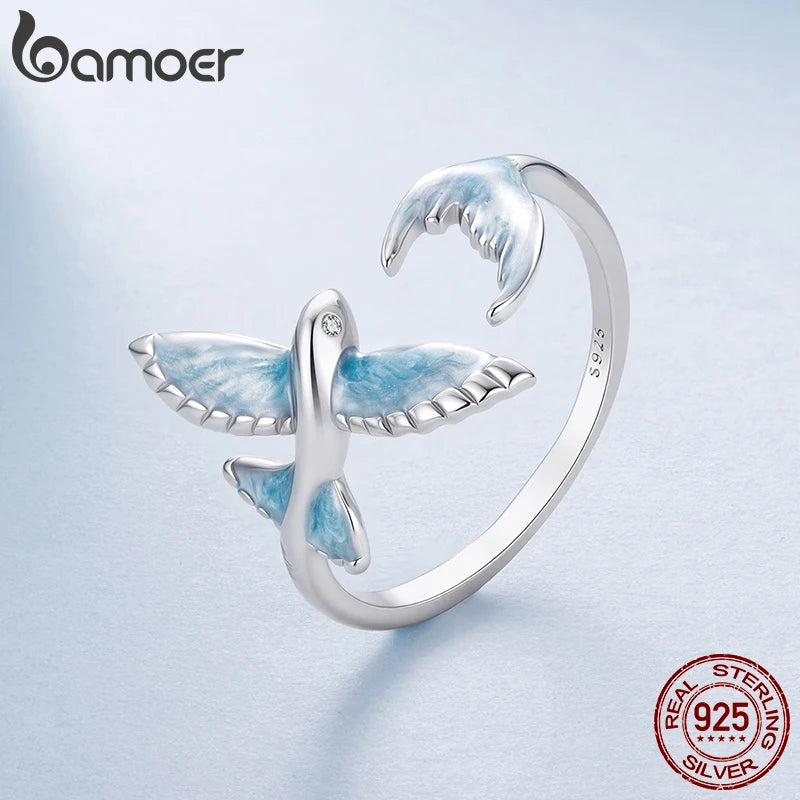 Flying Fish Sterling Silver Open Ring – product image 3