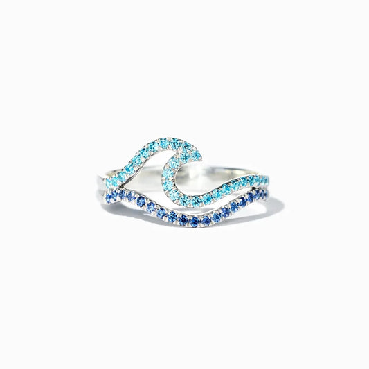 Gradient Blue Wave Ring – product image 7