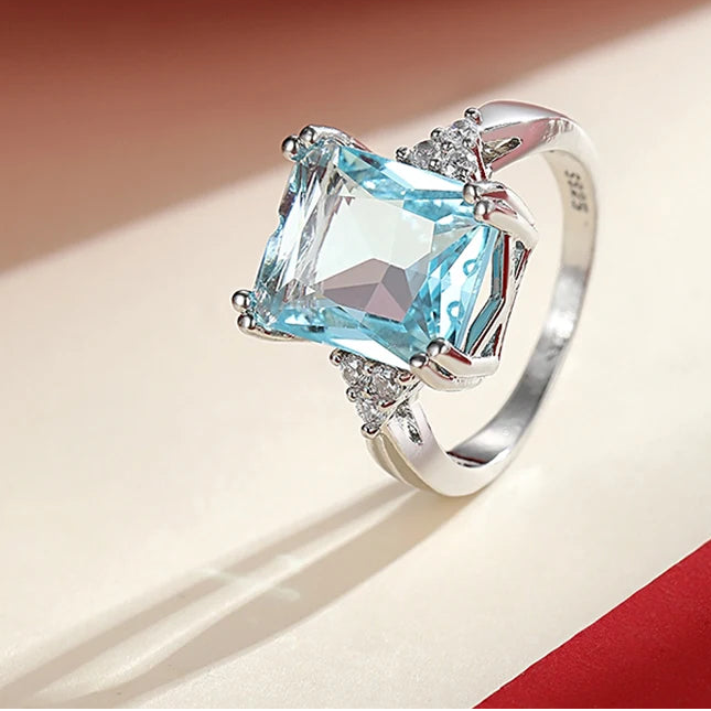 Aquamarine Sterling Silver Ring – product image 1