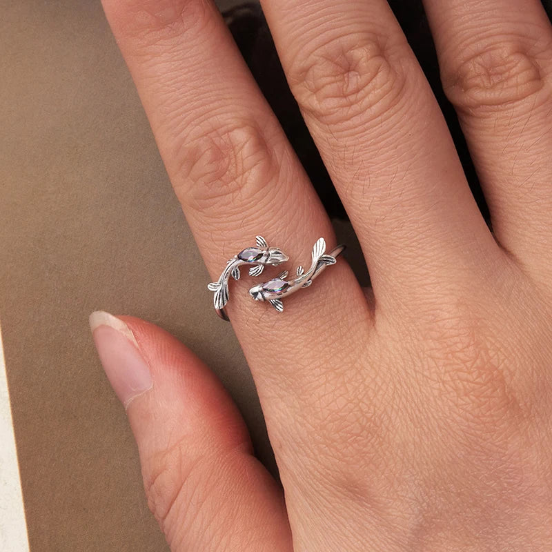 Bagues ouvertes du zodiaque en argent sterling