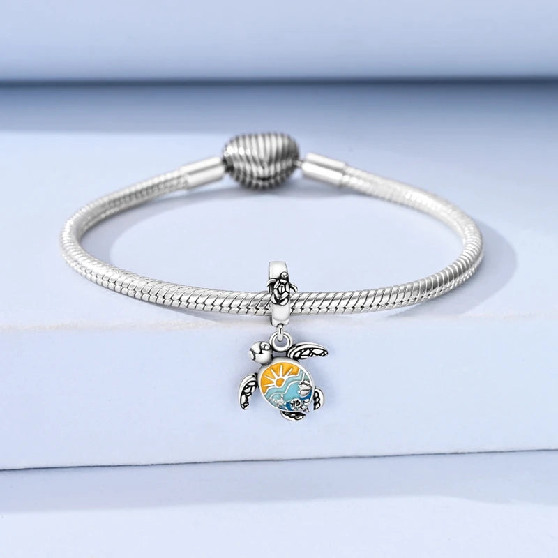 Colourful Turtle Sterling Silver Charm – product image 4