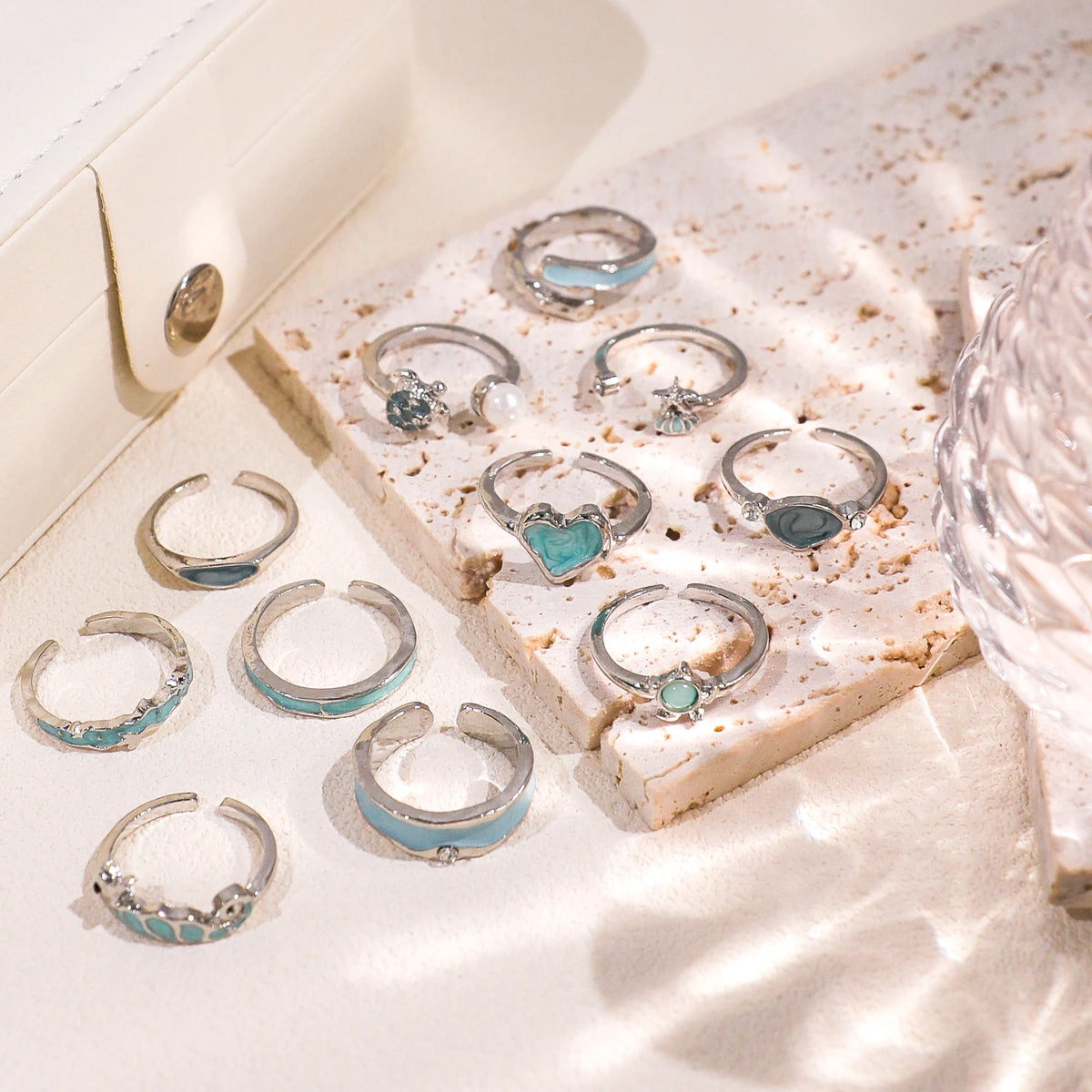Ocean Motif 11-Piece Ring Set – product image 5