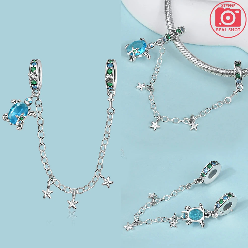 Abalorios de Plata 925 de Tortuga y Estrella de Mar