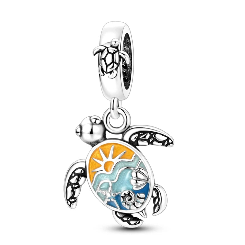Colourful Turtle Sterling Silver Charm – product image 6