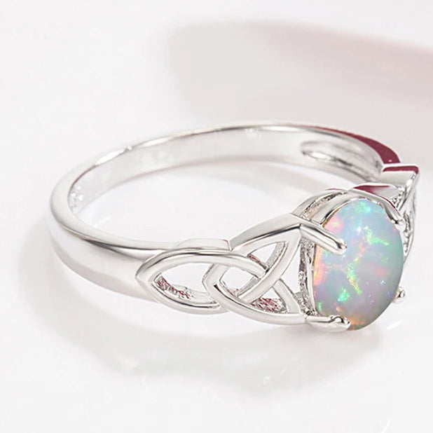 Oval Opal Sterling Silver Ring – product image 2