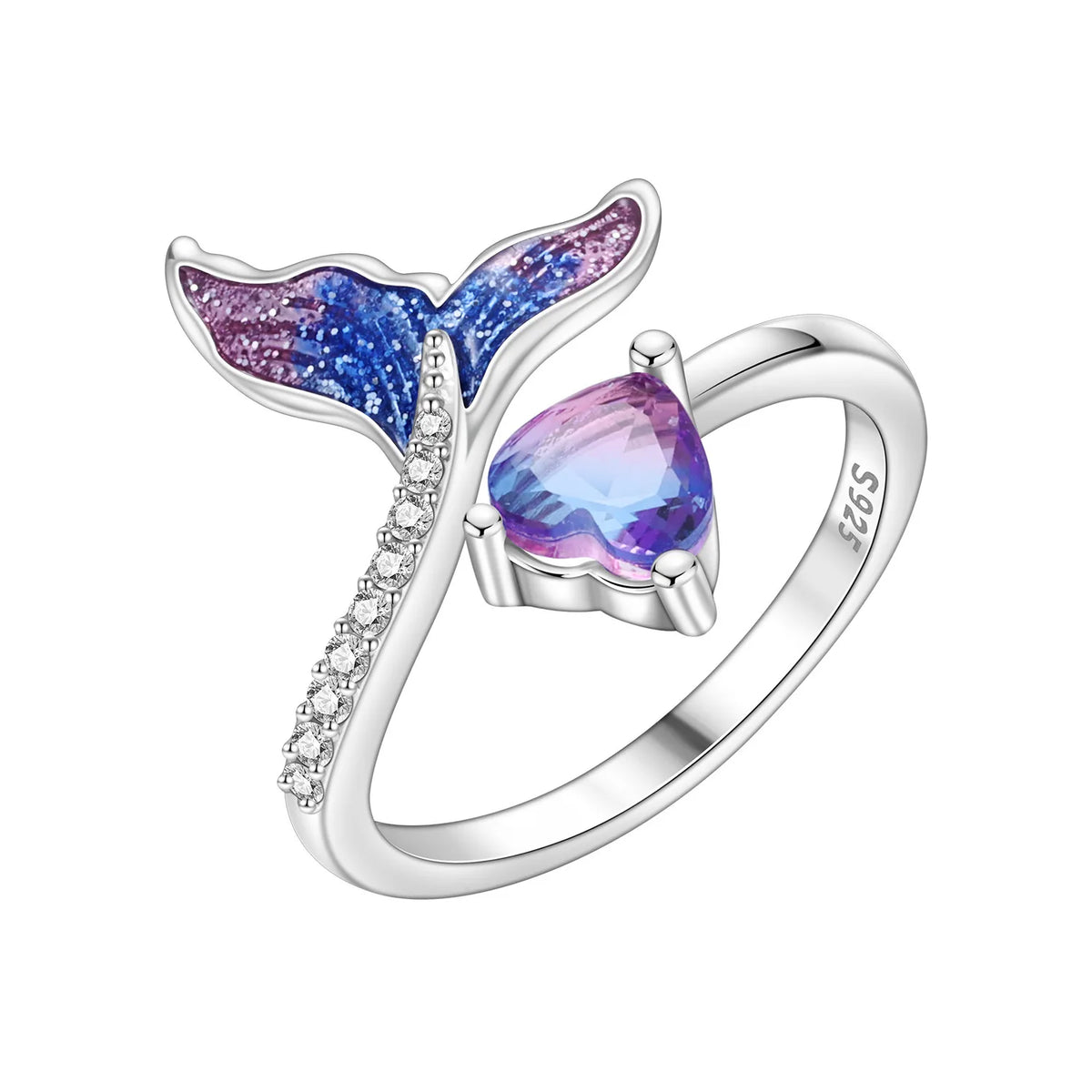 Mermaid & Nature Sterling Silver Open Rings