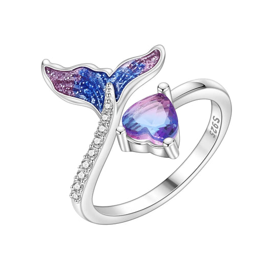 Mermaid & Nature Sterling Silver Open Rings