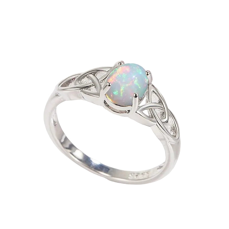 Oval Opal Sterling Silver Ring – product image 4