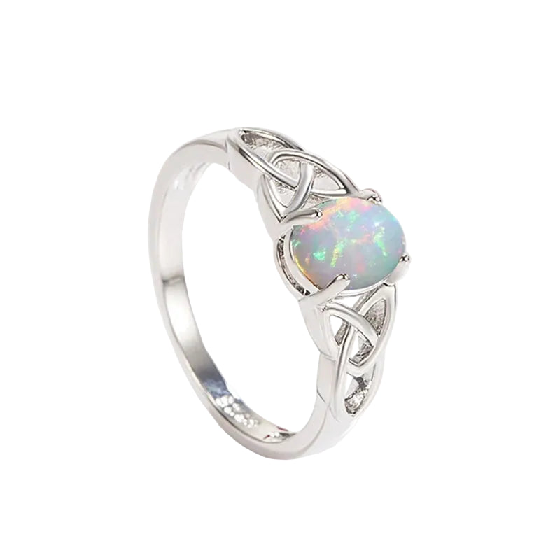 Oval Opal Sterling Silver Ring – product image 3