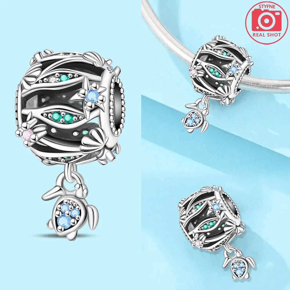 Abalorios de Plata 925 de Tortuga y Estrella de Mar