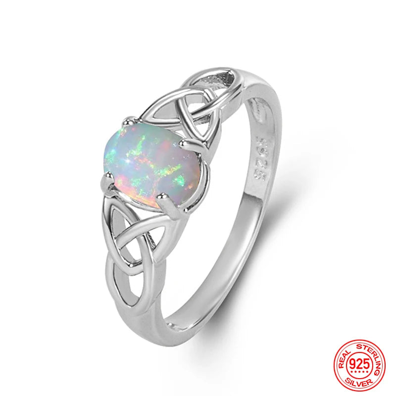 Oval Opal Sterling Silver Ring – product image 5