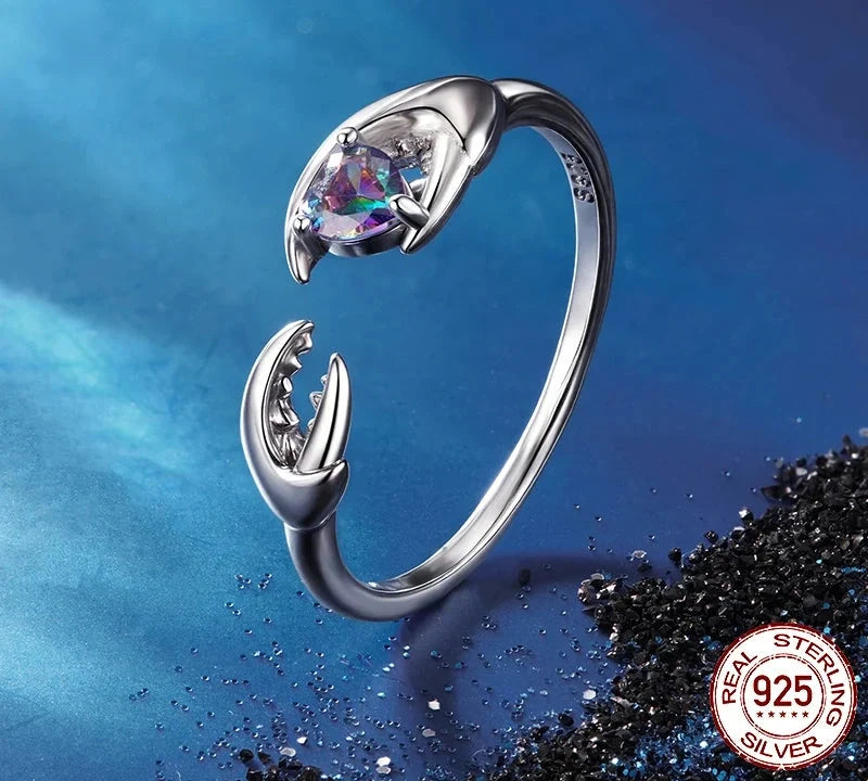 Zodiac-inspired sterling silver ring