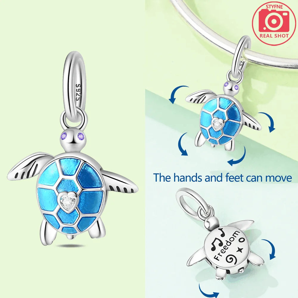 Abalorios de Plata 925 de Tortuga y Estrella de Mar
