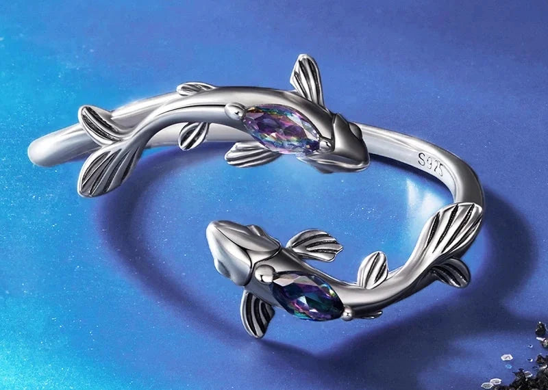 Zodiac-inspired sterling silver ring