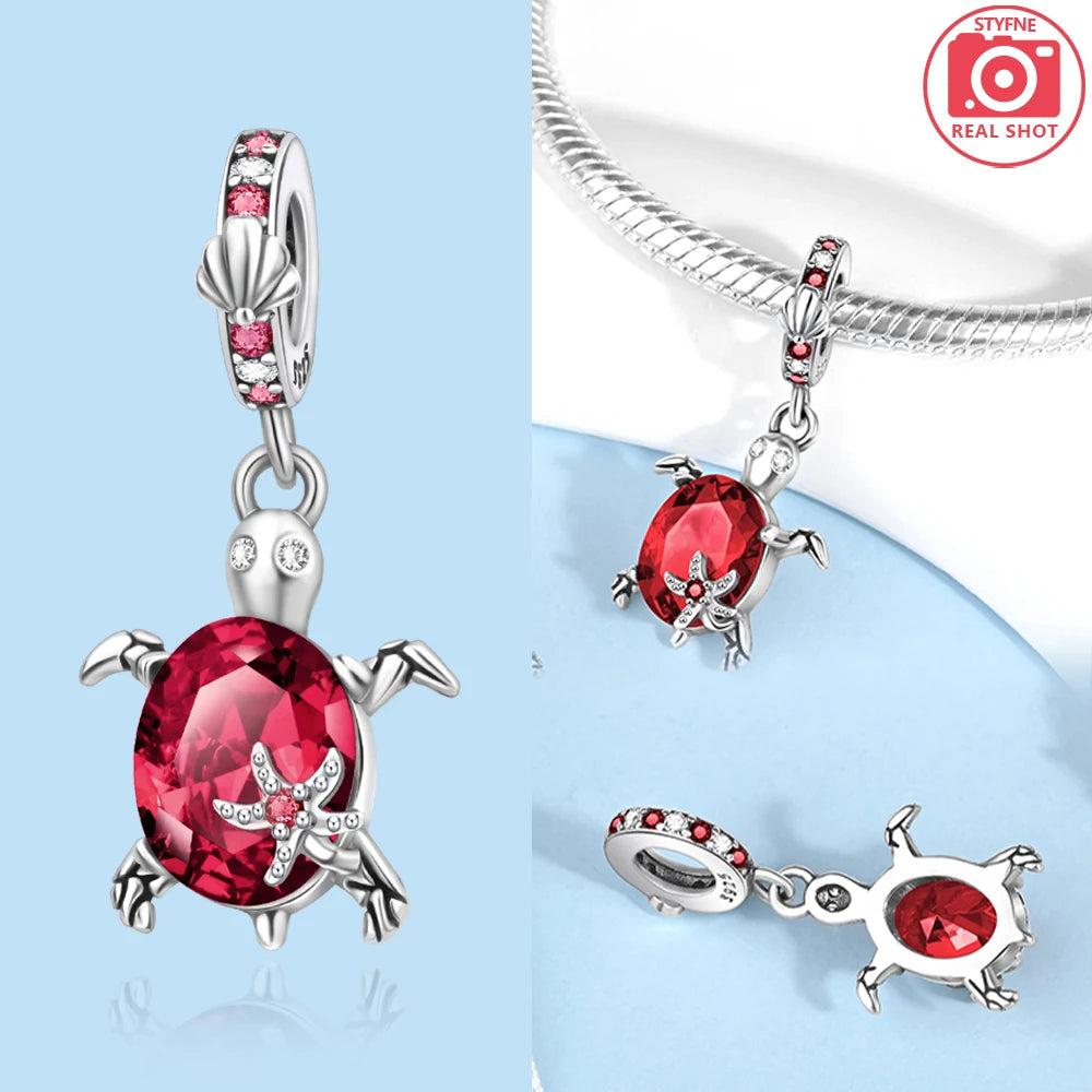 Abalorios de Plata 925 de Tortuga y Estrella de Mar