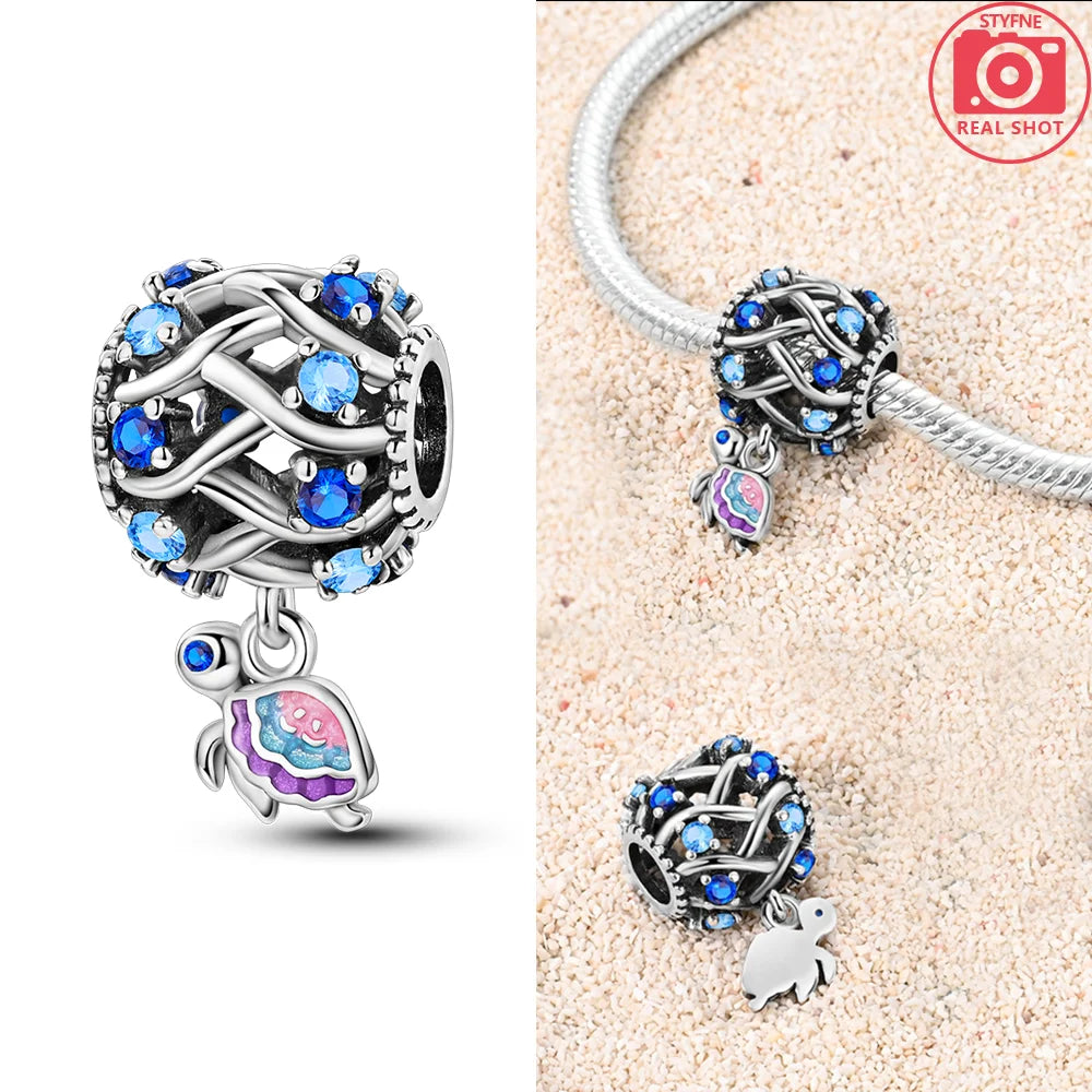 Abalorios de Plata 925 de Tortuga y Estrella de Mar
