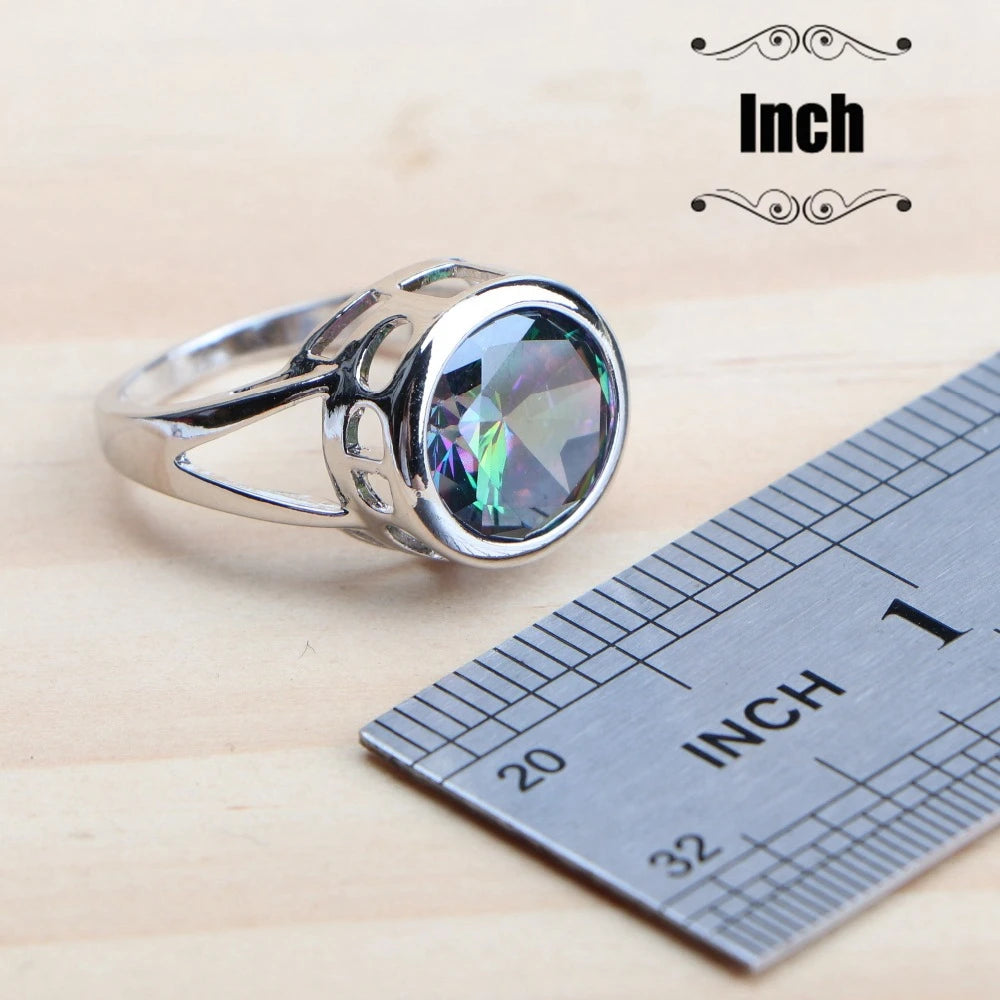 Parures en argent sterling à zircons colorés