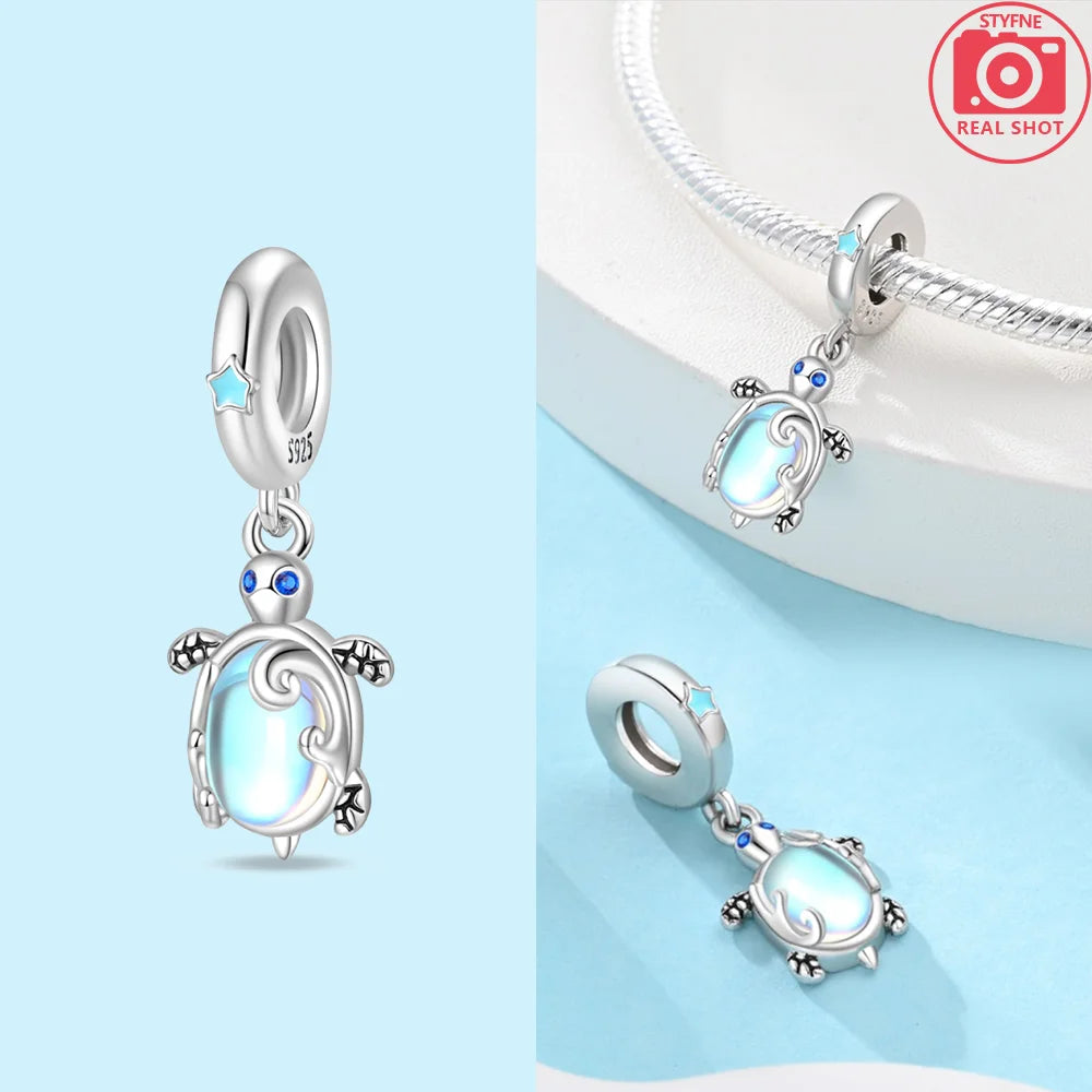 Abalorios de Plata 925 de Tortuga y Estrella de Mar