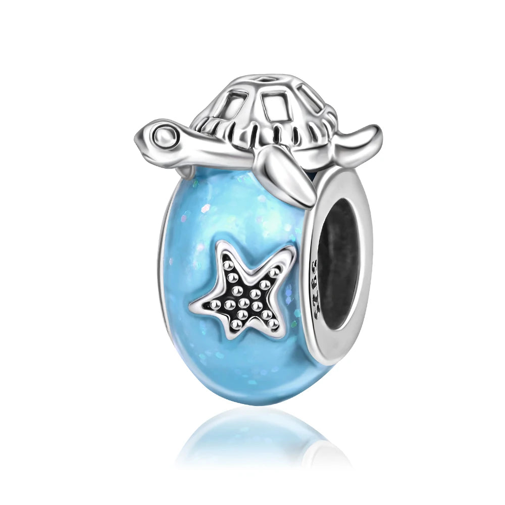 Abalorios de Plata 925 de Tortuga y Estrella de Mar