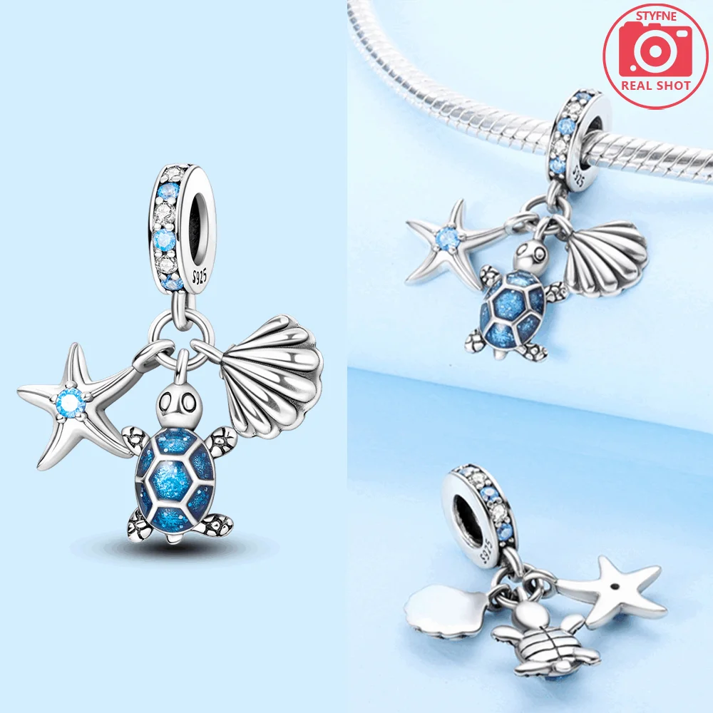 Abalorios de Plata 925 de Tortuga y Estrella de Mar