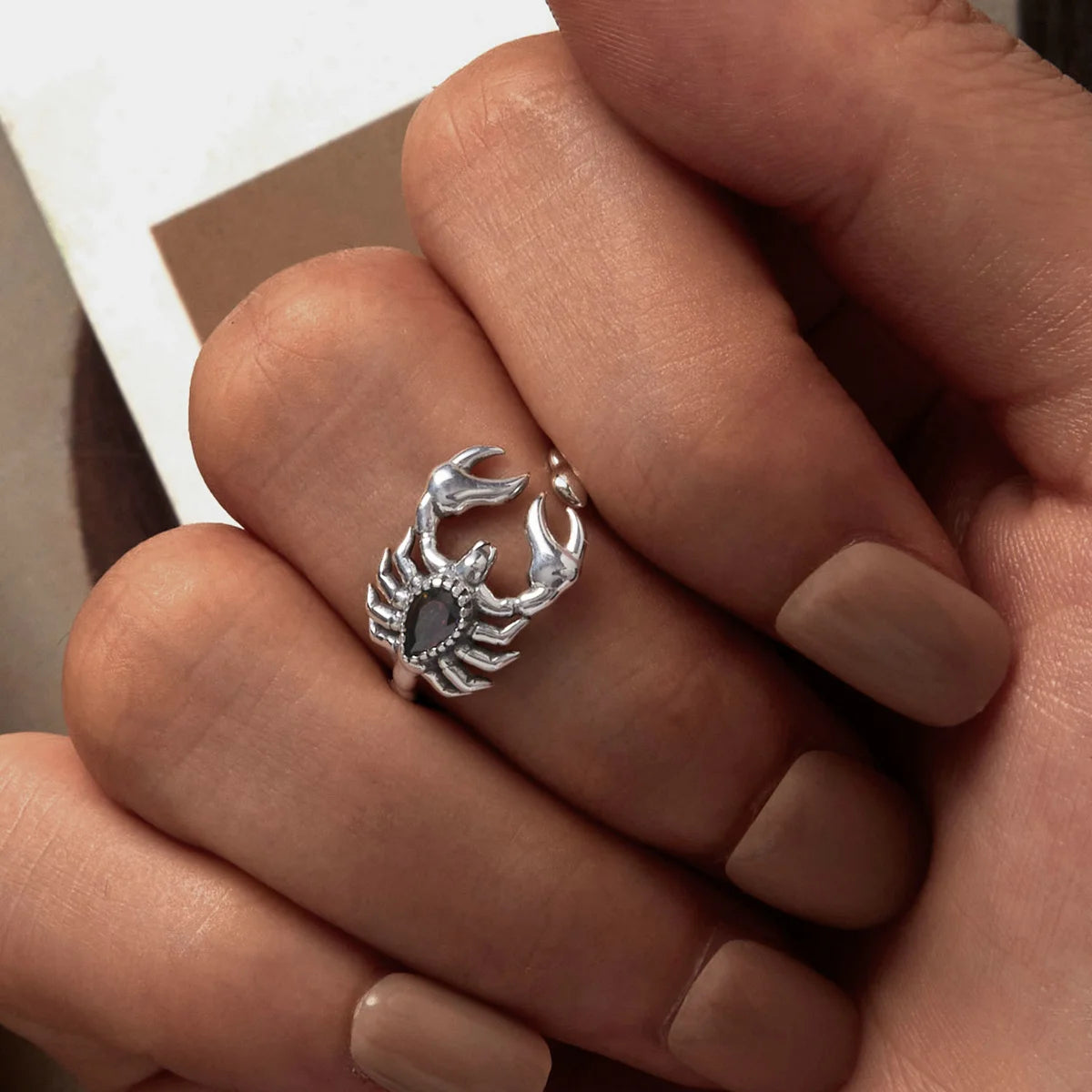 Bagues ouvertes du zodiaque en argent sterling