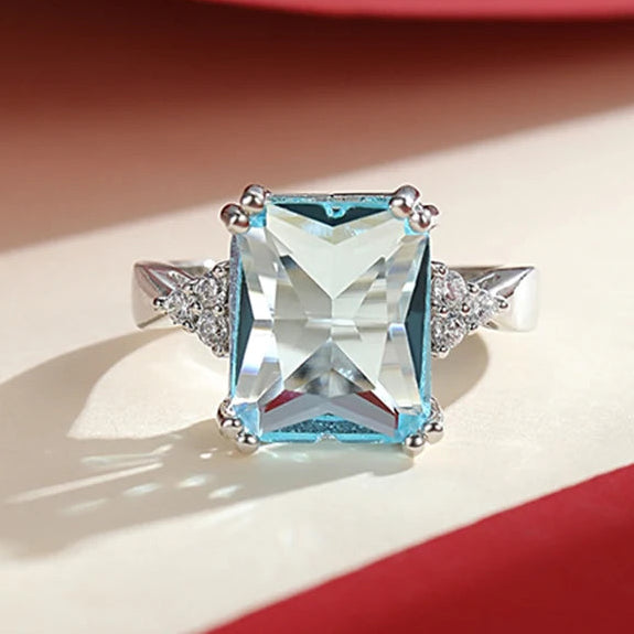 Aquamarine Sterling Silver Ring – product image 2